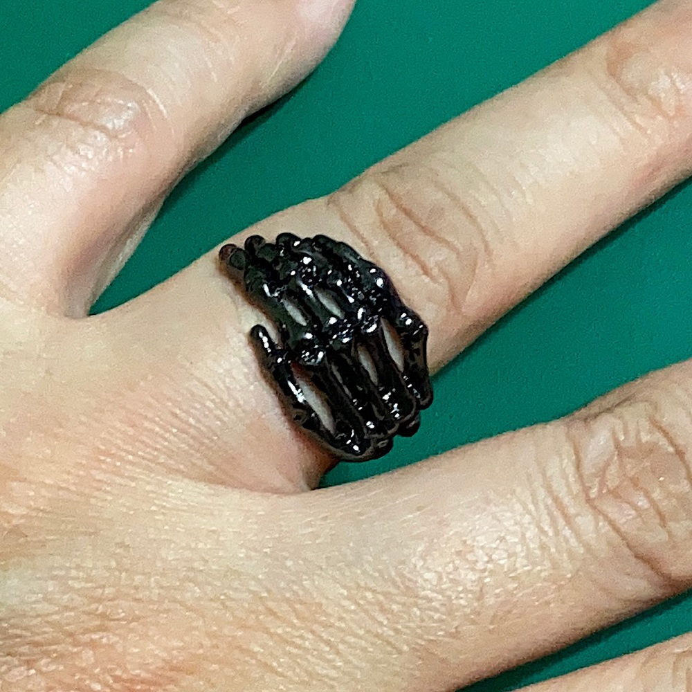 Skeleton Hand Ceramic Ring - image 1